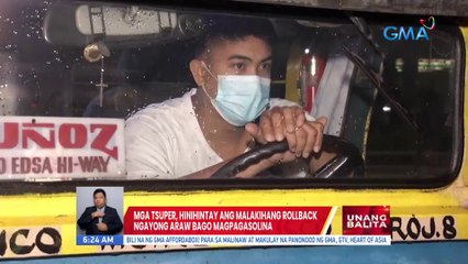 Mga tsuper, hinihintay ang malakihang rollback ngayong araw bago magpagasolina | UB