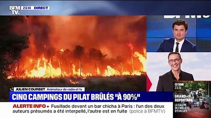Incendies en Gironde : Depuis le Cap-Ferret, l'animateur Julien Courbet réclame sur BFM TV, "une loi plus punitive" pour les personnes qui jettent leurs mégots par terre