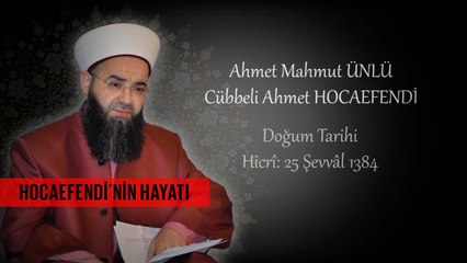 Cübbeli Ahmet Hocaefendi'nin Hayatı