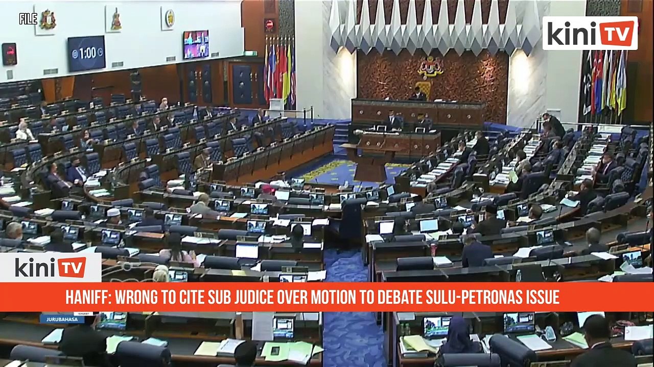 Haniff: Wrong to cite sub judice over motion to debate Sulu Petronas issue