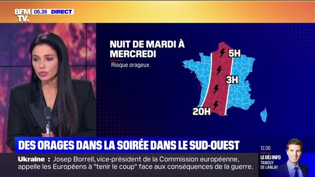 Des orages et de la pluie attendus dans la soirée de ce mardi dans le Sud-Ouest