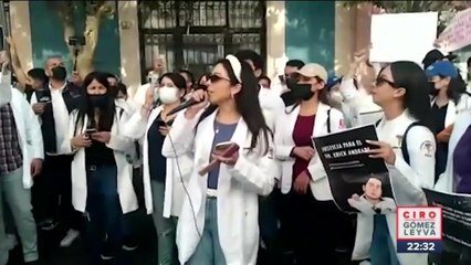 Estudiantes de medicina protestaron en Durango por asesinato de Erick Andrade