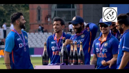 Rohit Sharma's heart winning gesture after winning the trophy | India vs England live