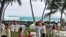 شاهد: موجات ضخمة تفسد حفل زفاف في هاواي وسط ذهول الحضور