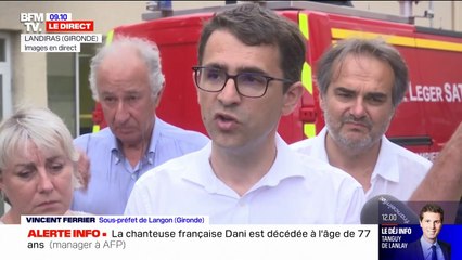 下载视频: Incendies de Landiras: le sous-préfet de Langon annonce que 800 hectares de plus ont brûlé pendant la nuit