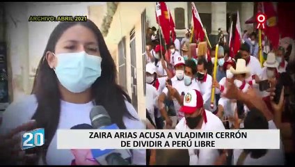 Zaira Arias acusa a Vladimir Cerrón de dividir a Perú Libre