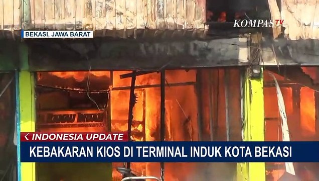 Diduga Akibat Gas Elpiji Bocor, 16 Kios di Terminal Induk Bekasi Kebakaran!