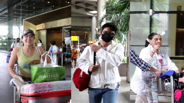 Sara Ali Khan, Ibrahim Ali Khan और Amrita Singh London Vacations से वापस आए Mumbai | Spotted