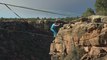 Professional highliner pulls off the most INSANE trick 150 feet above the ground