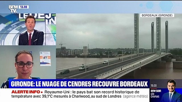 Incendies en Gironde: la ville de Bordeaux recouverte par un nuage de cendres