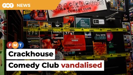 Crackhouse Comedy Club vandalised, cops on lookout for duo