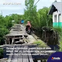Viral, Jembatan Ini Rusak Parah Tak Layak Dilewati, Oleng Dikit Bisa Pindah Alam