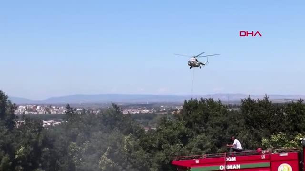 BURSA'DA ORMAN YANGINI, 1,5 SAATTE KONTROL ALTINA ALINDI