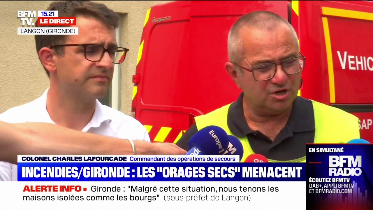Incendies en Gironde: l'inquiétude autour des "orages secs"