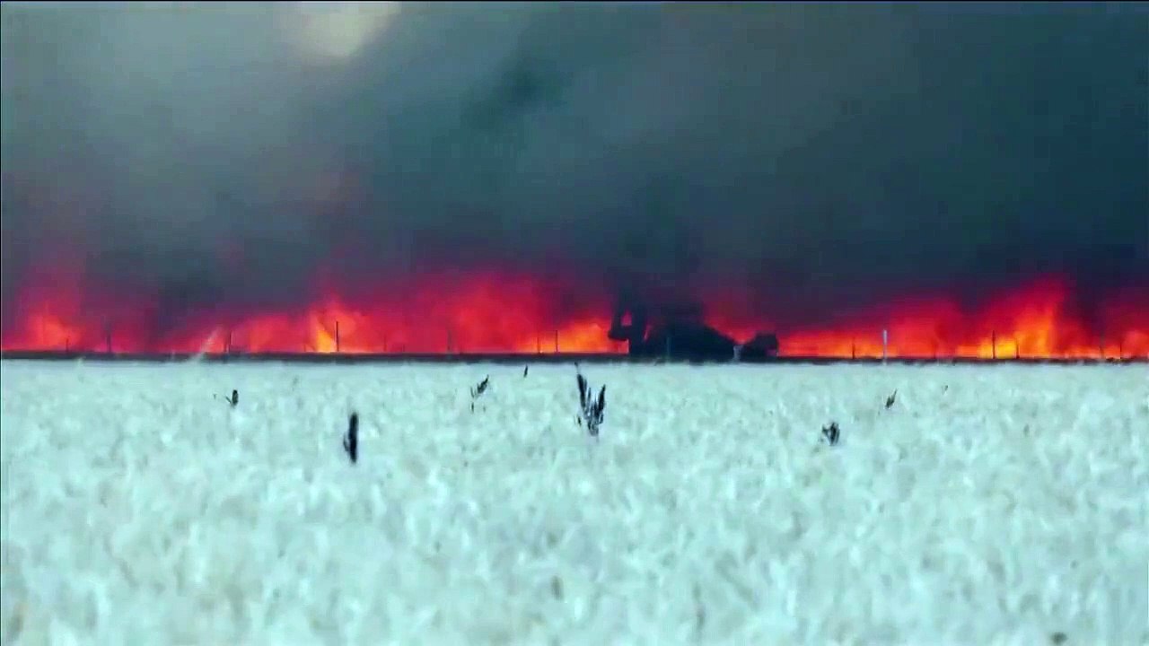 Homem é engolido por incêndio na Espanha e foge com as roupas pegando fogo