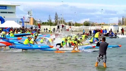 CAP D'AGDE ( 34 ) - Coupe de France de stand up paddle : Premières glissades sous le soleil !