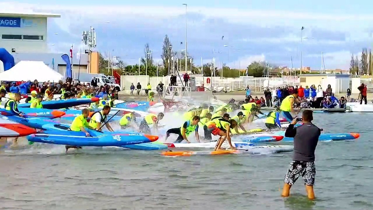CAP D'AGDE ( 34 ) - Coupe de France de stand up paddle : Premières glissades sous le soleil !