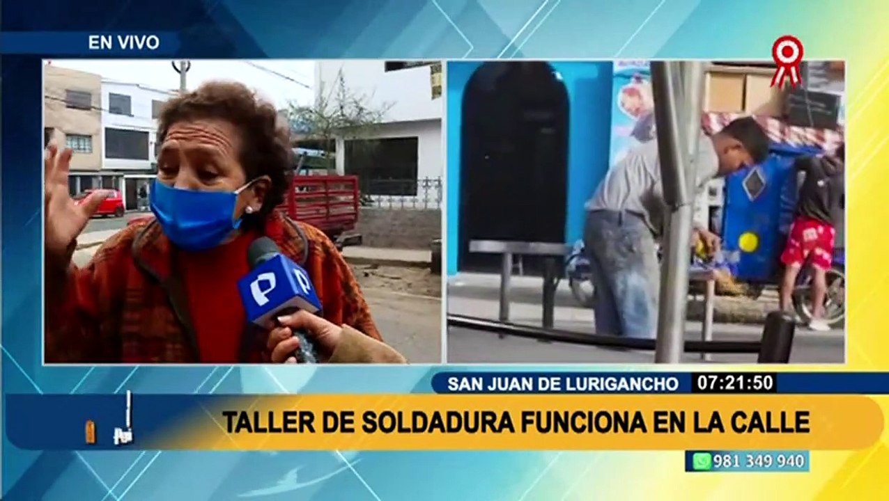 Ruido y contaminación: vecinos de SJL afectados por taller de soldadura que invade vereda