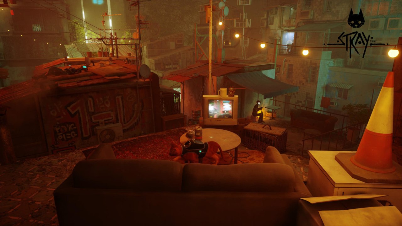 Stray: Trofeo Zapping ¿Dónde está el mando a distancia para cambiar canales de televisión?