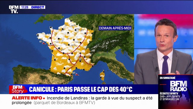 En pleine canicule, Paris passe le cap des 40 degrés à l'ombre