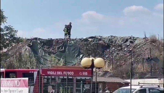 Campi Bisenzio (Firenze), incendio di sterpaglie attacca concessionario di auto