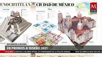 Premios a! Diseño galardonan a MILENIO por infografía sobre Tenochtitlan