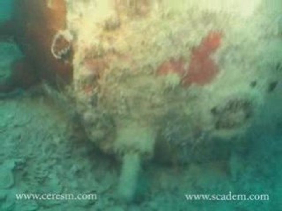 Détails d'une mine sous-marine