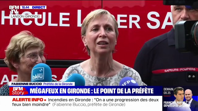 Mégafeux en Gironde: la préfète annonce 80 hectares de brûlés par un nouveau départ de feu démarré hier soir près de Vensac (Médoc)
