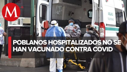 En Puebla el 80% de los internados por covid-19 no están vacunados