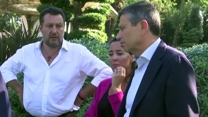 Download Video: Governo, i leader di centrodestra lasciano Villa Grande per incontrare Draghi