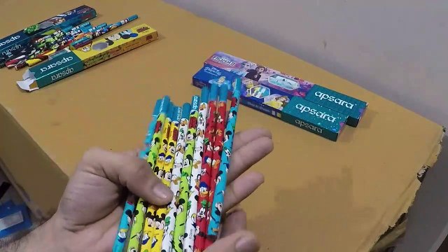 Mega Unboxing and Review of Apsara Avengers, Disney Princess and Mickey Mouse Extra Dark pencils