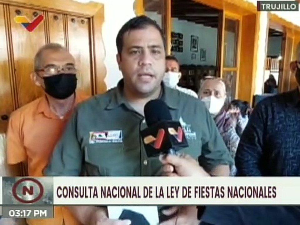 Realizan en el estado Trujillo consulta popular para la Ley de Fiestas Nacionales