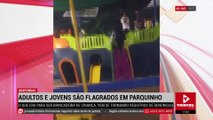 Veja o flagrante de adultos em parquinho infantil em Arapongas