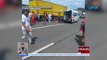 Motorcycle rider, patay matapos maaksidente; Nabanggang pedestrian, sugatan | UB