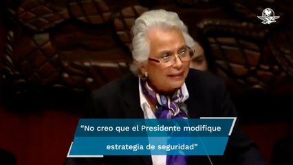 Descarta Sánchez Cordero comparecencia de titulares de Marina y Seguridad por captura de Caro Quint