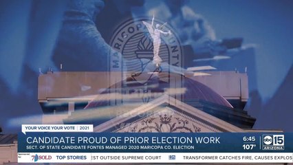 Maricopa Co. Sec. of State candidate proud of prior election work
