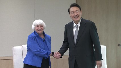 尹, 옐런 美 재무장관에 "상대적 통화가치 안정되도록 협력 요청" / YTN
