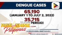 Bilang ng mga tinamaan ng dengue sa bansa, umabot na sa 65,000; Labing tatlong rehiyon sa bansa, nakitaan ng pagtaas ng kaso ng dengue