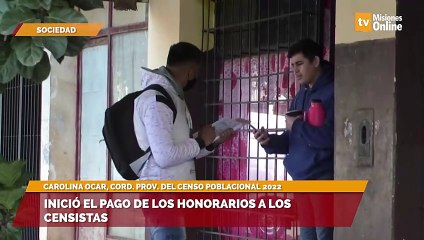 Inició el pago de los honorarios a los censistas