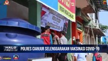 Kapolres Cianjur Tinjau Percepatan Vaksinasi Di Pasar Induk Cianjur