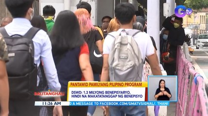 DSWD: 1.3 milyong benepisyaryo, hindi na makatatanggap ng benepisyo | BT