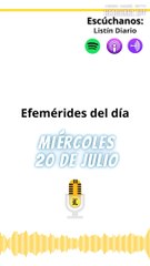 Efemérides miércoles 20 de julio