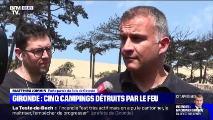 Descargar video: Incendies en Gironde: les images des dégâts dans les campings autour de la dune du Pilat