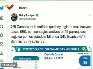 COVID-19 | Venezuela registró 326 casos de transmisión comunitaria y 521.528 pacientes recuperados