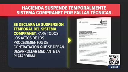 Hacienda suspende temporalmente sistema Compranet