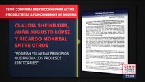 TEPJF confirma restricción para actos proselitistas a funcionarios de Morena