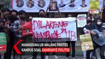 Mahasiswa UB Malang Protes Kampus Soal Kampanye Politisi