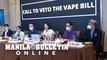 Senators Pia and Alan Peter Cayetano, Medical Doctors, and advocates call for the veto of the Vape Bill