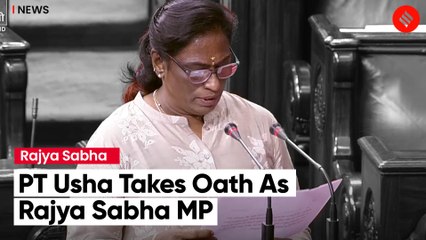 Former Athlete PT Usha Takes Oath As Rajya Sabha Member