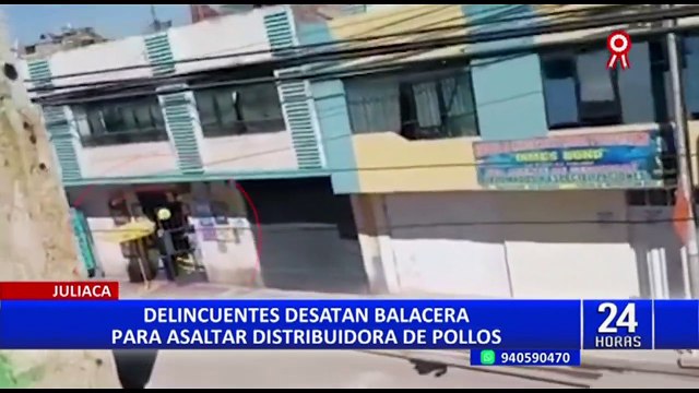 Juliaca: delincuentes desatan balacera y se llevan S/ 10 000 de distribuidora de pollos